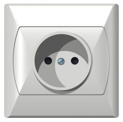 Akcent gniazdo pojedyncze białe – zdjęcie 1