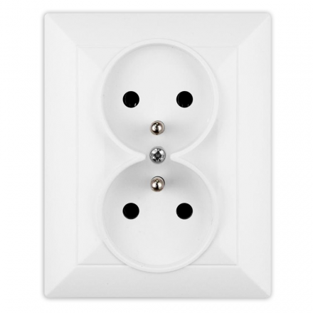 Opal gniazdo podwójne z uziemieniem – zdjęcie 1