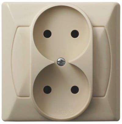 Akcent gniazdo podwójne bez – zdjęcie 1