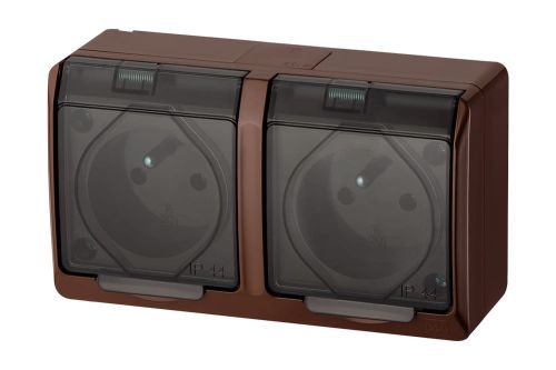 Hermes gniazdo natynkowe brązowe – zdjęcie 1