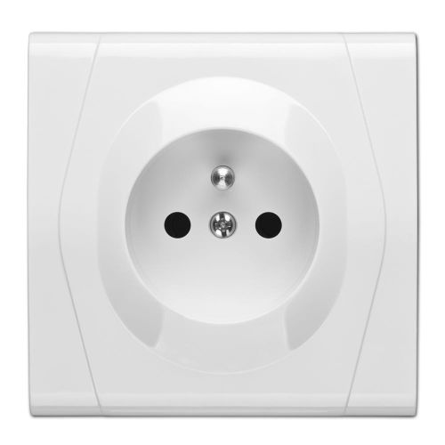 Festa gniazdo pojedyńcze z uziemieniem białe – zdjęcie 1