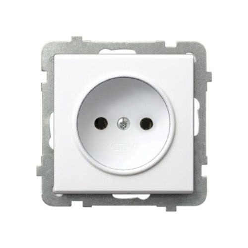 Sonata gniazdo pojedyńcze białe bez uziemienia – zdjęcie 1