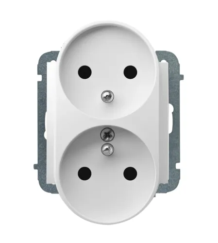 Carla gniazdo podwójne podtynkowe bez ramki – zdjęcie 1