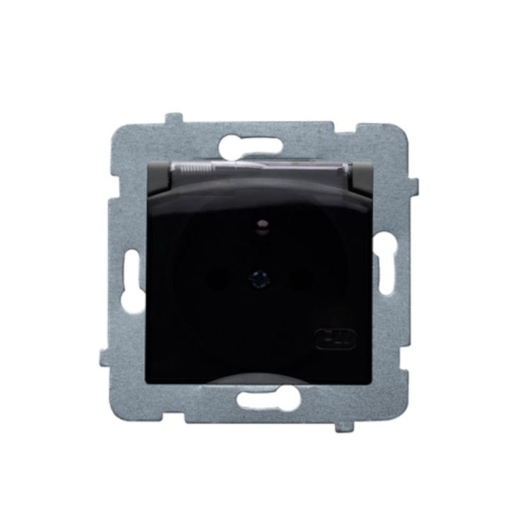 Rosa gniazdo bryzgoszczelne bazalt IP44 – zdjęcie 1