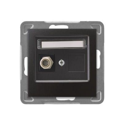 Impresja gniazdo antenowe antracyt – zdjęcie 1