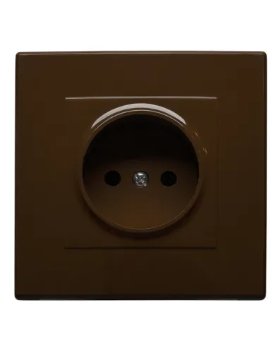 Milano gniazdo pojedyńcze bez uziemienia brąz – zdjęcie 1