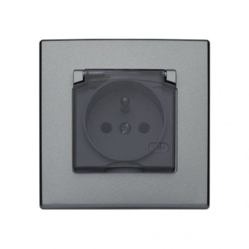 Milano gniazdo bryzgoszczelne inox – zdjęcie 1