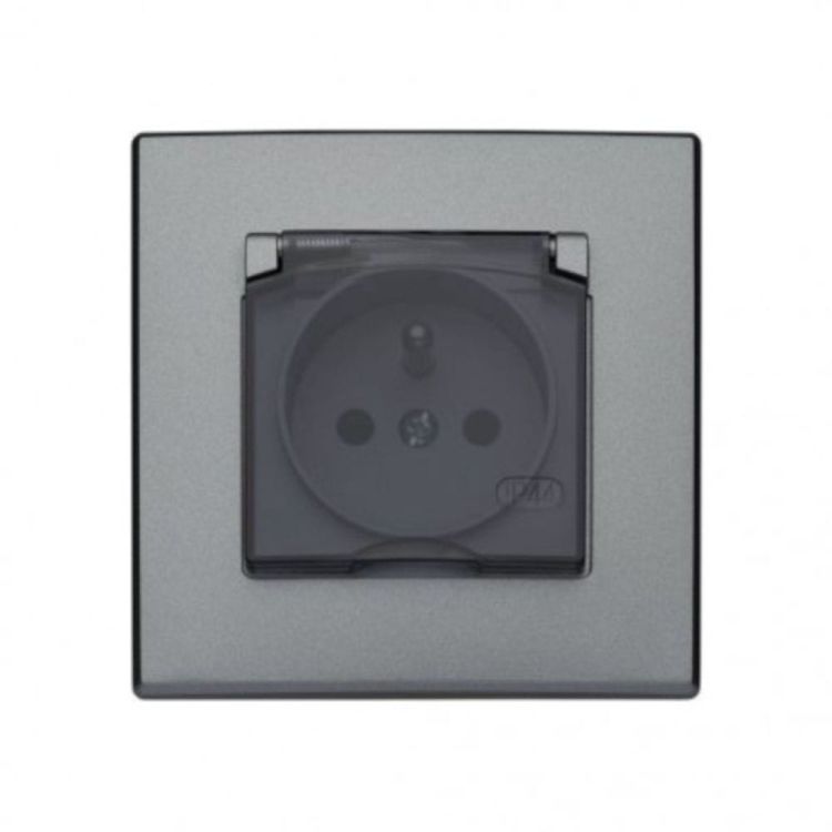 Milano gniazdo bryzgoszczelne inox – zdjęcie 1