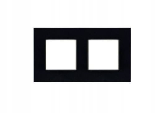 Rosa ramka szklana podwójna głęboka czerń – zdjęcie 1