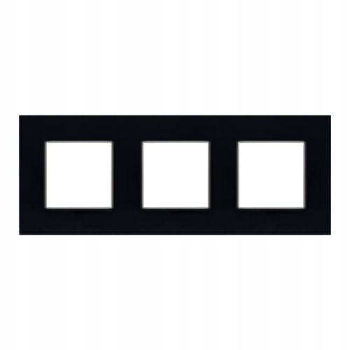 Rosa ramka szklana potrójna głęboka czerń – zdjęcie 1