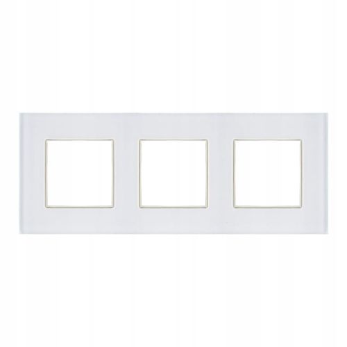 Rosa ramka szklana potrójna kryształowa biel – zdjęcie 1