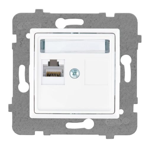 Rosa gniazdo komputerowe FF białe – zdjęcie 1