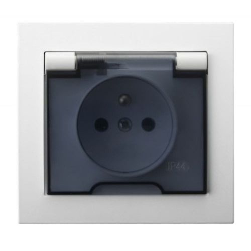 Kier gniazdo bryzgoszczelne z uziemieniem przeżroczyste – zdjęcie 1