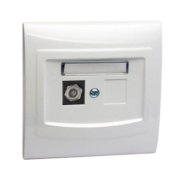 Vega gniazdo antenowe białe typu F – zdjęcie 1