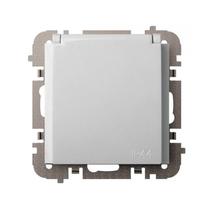 Vestra białe gniazdo bryzgoszczelne bez ramki – zdjęcie 1