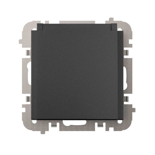 Vestra czarne gniazdo bryzgoszczelne bez ramki – zdjęcie 1