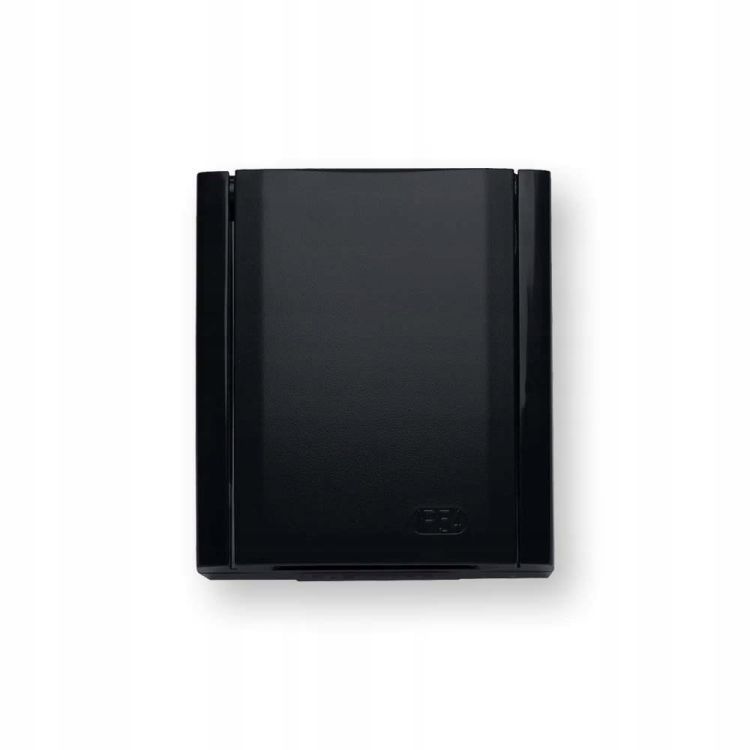 Bravo gniazdo pojedyńcze czarne z uziemieniem IP54 – zdjęcie 1