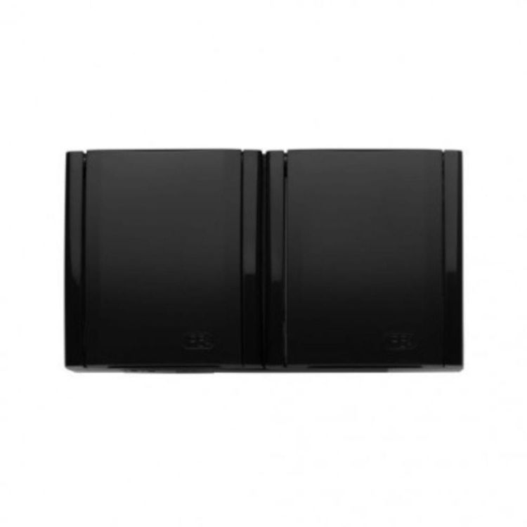 Bravo gniazdo czarne podwójne z uziemieniem natynkowe – zdjęcie 1