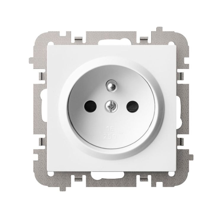 Vestra białe gniazdo pojedyńcze bez ramki – zdjęcie 1