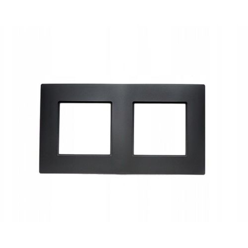 Rosa ramka podwójna czarny mat – zdjęcie 1