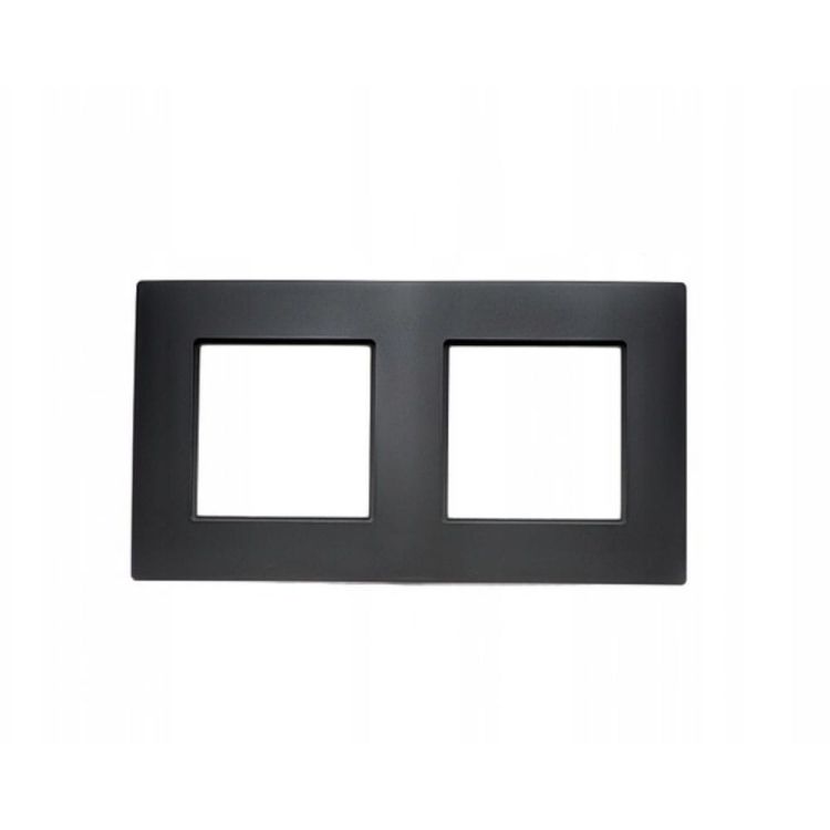 Rosa ramka podwójna czarny mat – zdjęcie 1