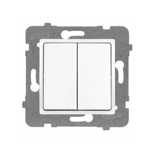 Rosa łącznik podwójny biały bez ramki – zdjęcie 1