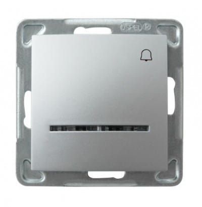 Impresja łącznik dzwonkowy srebrny z podświetleniem niebieskim – zdjęcie 1