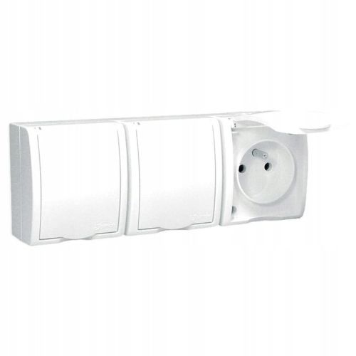 Aquarius gniazdo białe potrójne AQGZ1-3 – zdjęcie 1