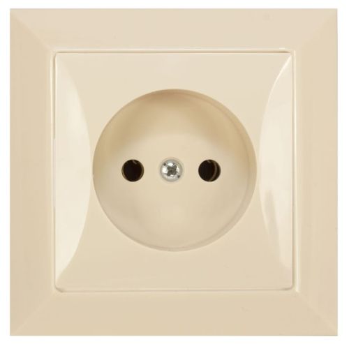 Bis gniazdko pojedyńcze beż bez uziemienia – zdjęcie 1