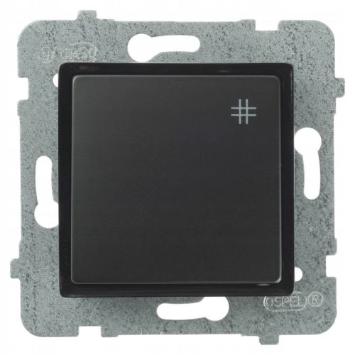 Rosa łącznik krzyżowy czarny mat  bez ramki LP-4Q/M – zdjęcie 1