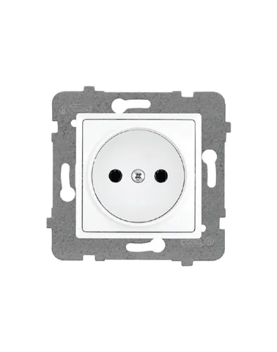 Rosa gniazdo pojedyncze bez uziemienia białe – zdjęcie 1