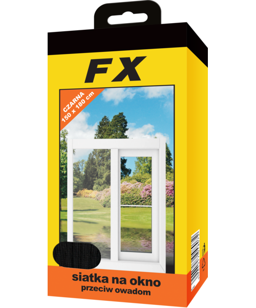 FX Siatka na okno 150x180 czarna – zdjęcie 1