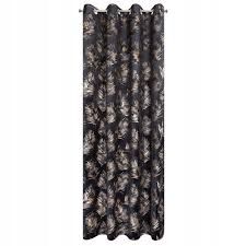 Zasłona Gloria na przelotkach 140x250 czarno-szara – zdjęcie 1