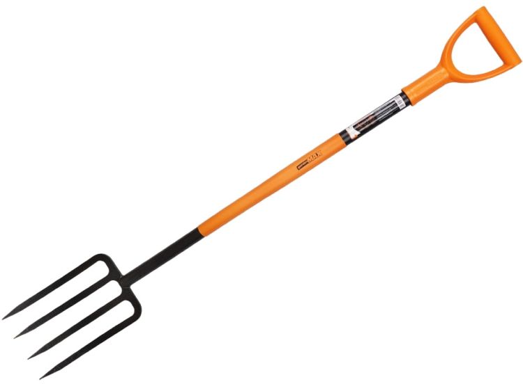 Widły ogrodnicze 4-zębne 130cm metalowe z rękojeścią  – zdjęcie 1