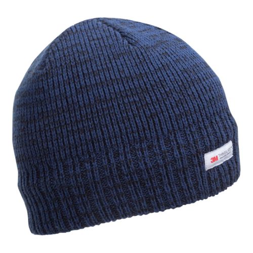 Czapka akrylowa ocieplana Thinsulate granat melange – zdjęcie 1