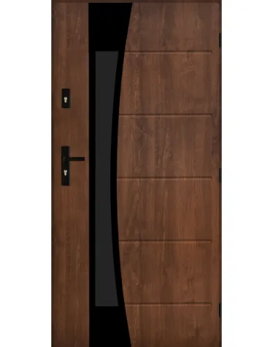 Drzwi zewnętrzne DIUNA orzech 80P – zdjęcie 1