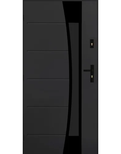 Drzwi zewnętrzne DIUNA antracyt 90L – zdjęcie 1