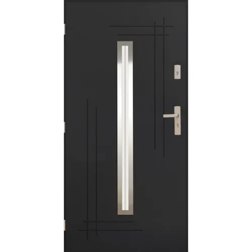 Drzwi zewnętrzne ALFA antracyt 90L – zdjęcie 1