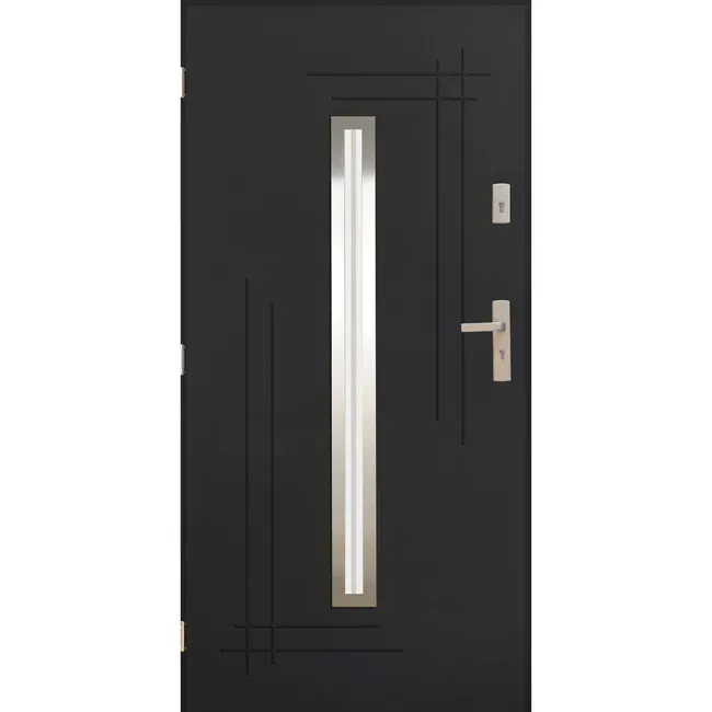 Drzwi zewnętrzne ALFA antracyt 90L – zdjęcie 1