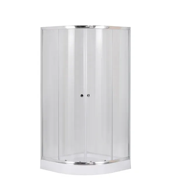 Kabina natryskowa 1/4 Naki chrom 80 z brodzikiem – zdjęcie 1