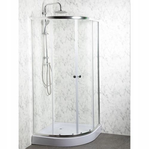 Kabina natryskowa 1/4 Naki chrom 80 z brodzikiem – zdjęcie 2