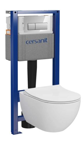 Zestaw podtynkowy B 956 przycisk chrom+ miska WC + deska – zdjęcie 1