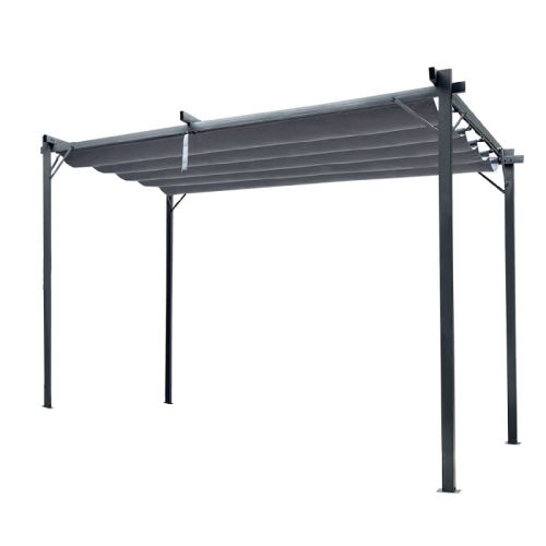 Pergola ogrodowa metalowa 3x4 szara – zdjęcie 1