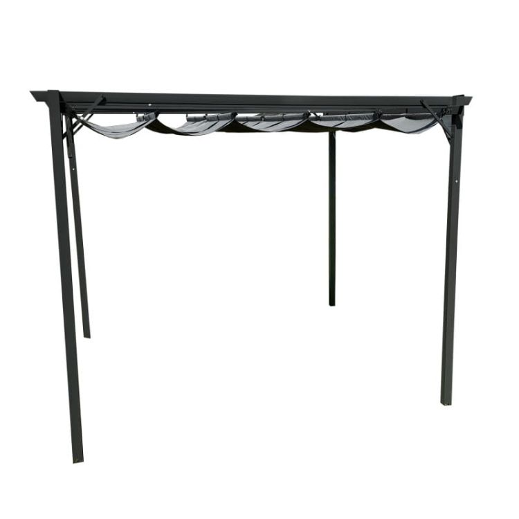 Pergola ogrodowa metalowa 3x4 szara – zdjęcie 3
