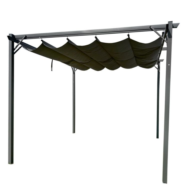 Pergola ogrodowa metalowa 3x4 szara – zdjęcie 4