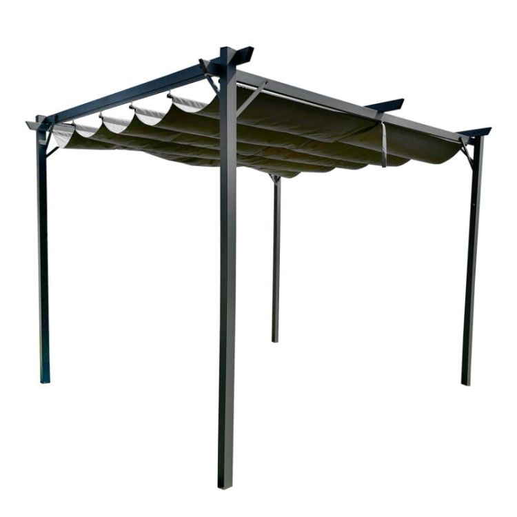 Pergola ogrodowa metalowa 3x4 szara – zdjęcie 5