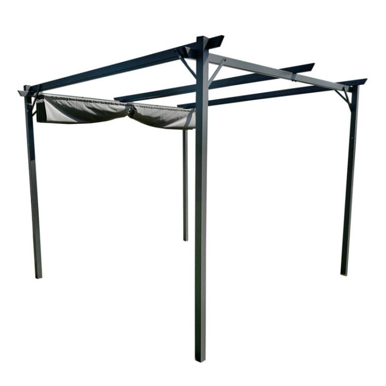 Pergola ogrodowa metalowa 3x4 szara – zdjęcie 6