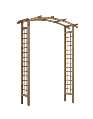 Pergola Frezja z łukiem 128x200x40 brąz – zdjęcie 1