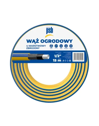 Wąż ogrodowy 4 warstwowy 1/2 15m – zdjęcie 1