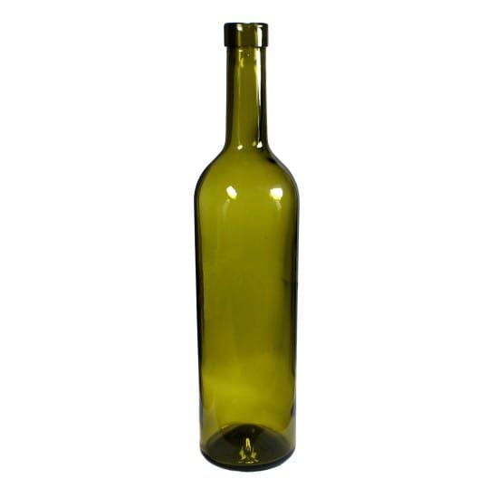 Butelka na wino 0,75l zielona – zdjęcie 1